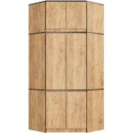 Armoire d'angle avec surmeuble akord s100 chêne craft 100 cm 6 portes 100x50x235 cm Armoire d'angle avec surmeuble akord s100 chêne craft 100 cm 6 portes 100x50x235 cm