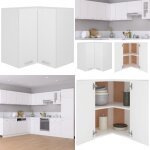 Armoire d'angle suspendue blanc 57x57x60 cm bois - armoire d'angle - meuble de cuisine - rangement cuisine ... Armoire d'angle suspendue blanc 57x57x60 cm bois - armoire d'angle - meuble de cuisine - rangement cuisine ...