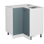 Vicco - armoire d'angle universelle r - line, bleu - gris, 75. 6 cm avec porte, sans plan de travail