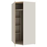 Armoire d'angle - wexlin - sable / chene - 1 porte battante - 92, 2 x 92, 2 x 193, 7 cm