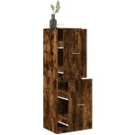 Armoire d'apothicaire ch�ne fum� 40x41x144, 5 cm bois ing�nierie - vidaxl