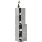 Armoire d'apothicaire gris b�ton 30x41x174, 5 cm bois ing�nierie - vidaxl