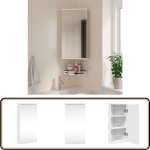 Armoire de bain  miroir d'angle blanc 30x24x60 cm - meuble de salle de bain - armoire de salle de bain ...