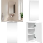 Armoire de bain à miroir d'angle blanc 30x24x60 cm - meuble de salle de bain - armoire de salle de bain ... Armoire de bain à miroir d'angle blanc 30x24x60 cm - meuble de salle de bain - armoire de salle de bain ...