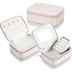 Armoire � bijoux - - bo�te � bijoux voyage?petite bo�te � bijoux avec miroir pour bagues, boucles d?oreille, ...