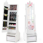 Armoire a bijoux pour enfants 2 en 1 avec miroir pleine longueur et amplificateur armoire a miroir a ...