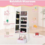 Armoire a bijoux pour enfants armoire a miroir inclinable 3 en 1 avec miroir pleine longueur blanc 88 ...