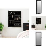 Armoire à bijoux avec miroir et éclairage led mural noir - armoire À bijoux - meuble rangement bijoux ... Armoire à bijoux avec miroir et éclairage led mural noir - armoire À bijoux - meuble rangement bijoux ...