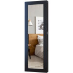 Armoire  bijoux multi - rangements design contemporain mural avec miroir 37l x 10l x 112h cm noire