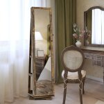 Maisonchic - armoire  bijoux pivotante  360 degrs avec grand miroir psych et etagre de rangement ...