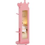 Armoire a bijoux rotative � 360� pour enfant, 3 en 1 armoire � bijoux sur pied avec miroir pleine longueur, ...