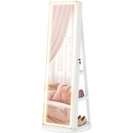Songmics ? armoire � bijoux sur pied avec miroir pleine longueur ? �clairage r�glable 3 modes ? grand ...