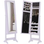 Armoire  bijoux sur pied avec miroir psych coffre  bijoux, armoire de rangement cosmtiques, 3 positions ...