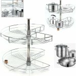 Gojoy - armoire carrousel à 2 étages pour cuisine - 270° - pour meuble d'angle - 71 cm Gojoy - armoire carrousel à 2 étages pour cuisine - 270° - pour meuble d'angle - 71 cm
