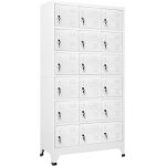 The living store - armoire  casier avec 18 compartiments mtal 90x40x180 cm - armoire mtallique - meuble ...