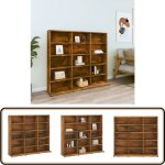Armoire à cd chêne fumé 102x23x89, 5 cm bois d'ingénierie - armoire à cd - meuble rangement cd - Étagères ... Armoire à cd chêne fumé 102x23x89, 5 cm bois d'ingénierie - armoire à cd - meuble rangement cd - Étagères ...