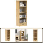 Vidaxl - armoire  cd corona 40x30x110 cm bois de pin massif - bibliothque - meuble tv - bibliothque ...
