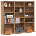 Armoire  cd - tagre range cd - meuble de rangement chne artisanal 100x23x89, 5 cm bois d'ingnierie ...