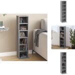 Vidaxl - armoire  cd sonoma gris 21x20x88 cm bois d'ingnierie - armoire  cd - rangement cd - bibliothque ...