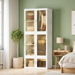 Armoire chambre - penderie pliante 69x50x170cm - design moderne - rangement intelligent - montage facile ...