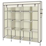 Armoire chambre en tissu cadre en m�tal armoire de rangement portable dressing chambre adulte cloisons ...