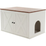Armoire pour chat relaxdays pour bac � liti�re, cloison amovible, entr�e lat�rale, h x l x p 50x80x53cm, ...