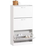 Sobuy - armoire � chaussures avec 3 abattants meuble � chaussures meuble de rangement meuble d'entr�e ...