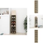 Armoire à chaussures chêne sonoma 27, 5x27x102 cm - meuble rangement chaussures - armoire chaussure - ... Armoire à chaussures chêne sonoma 27, 5x27x102 cm - meuble rangement chaussures - armoire chaussure - ...
