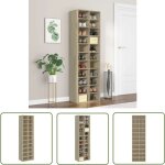 The living store - armoire  chaussures chne sonoma 54x34x183cm bois d'ingnierie - etagere chaussure ...