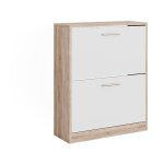 Vicco - armoire  chaussures gizmo, sonoma / blanc, 59 x 72. 5 cm 2 compartiments