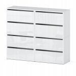 Meuble chaussures hit - 4x - chne blanc mat / blanc brillant - gain de place - �l�gant et moderne