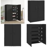 Armoire � chaussures noir 60x28x90 cm tissu - meuble range chaussure - armoire chaussure - rangement ...