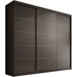 Armoire coulissante 3 portes anly 250cm ? grand dressing moderne et fonctionne - noir Armoire coulissante 3 portes anly 250cm ? grand dressing moderne et fonctionne - noir