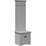 Armoire de couloir avec crochets bodo gris 50x40x157 cm - vidaxl Armoire de couloir avec crochets bodo gris 50x40x157 cm - vidaxl
