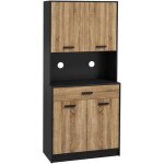 Armoire de cuisine buffet meuble de rangement, 2 placards 4 portes 1 tiroir, passe - cbles 80l x 40p ...