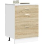 Vidaxl - meuble bas de cuisine 'lyon' chne sonoma bois d'ingnierie