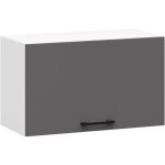 Armoires de cuisine haute akord w60 hotte oliwia blanc 60 cm 1 porte couleur gris graphite 1 �tag�re ...