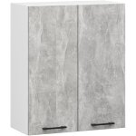 Armoires de cuisine haute akord w60 oliwia h720 blanc 60 cm 2 portes fa�ade b�ton 2 �tag�res 60x30x72 ...