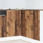 Armoire de cuisine - meuble de cuisine - armoire de rangement kalmar vieux bois bois d'ing�nierie 453533 ...