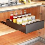 Armoire de cuisine avec tiroir coulissant t�lescopique extensible (30 cm de large x 43 cm de profondeur ...