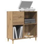 Armoire � disques - �tag�re range cd - meuble de rangement ch�ne artisanal 84, 5x38x89 cm bois ing�nierie ...