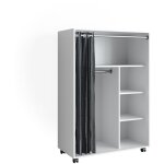 Armoire doros, blanc, 100 x 146. 6 cm ouvert, avec roulettes vicco