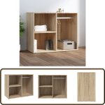 Armoire de dressing ch�ne sonoma 80x40x65 cm bois d'ing�nierie - armoire de dressing - meuble rangement ...