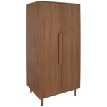 Armoire dressing effet bois de noyer 2 portes. �tag�res et penderie - l 80 x p 55 x h 180cm - juliana ...