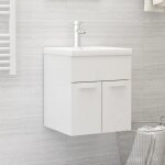 The living store armoire d'évier avec lavabo intégré blanc brillant aggloméré - meuble de salle de bain ... The living store armoire d'évier avec lavabo intégré blanc brillant aggloméré - meuble de salle de bain ...
