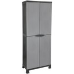 Armoire d'extrieur en rsine avec 3 tagres 171x68x39cm thinia home