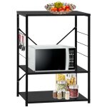 Armoire � four � micro - ondes, meuble bas de cuisine, armoire de cuisine noir 60x39, 6x79, 5 cm agglom�r� ...