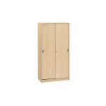 Sans marque - armoire haute htre h 180 x l 90 cm portes coulissantes essens - maxiburo