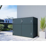 Armoire de jardin bertilo hpl anthracite 0, 94m�