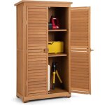 Armoire de jardin en bois, abri de jardin avec 3 tagres amovibles et lattes, abri  outils avec toit ...
